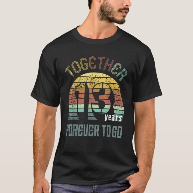 Camiseta 13th Years Wedding Anniversary Gifts For Couples M (Anverso)