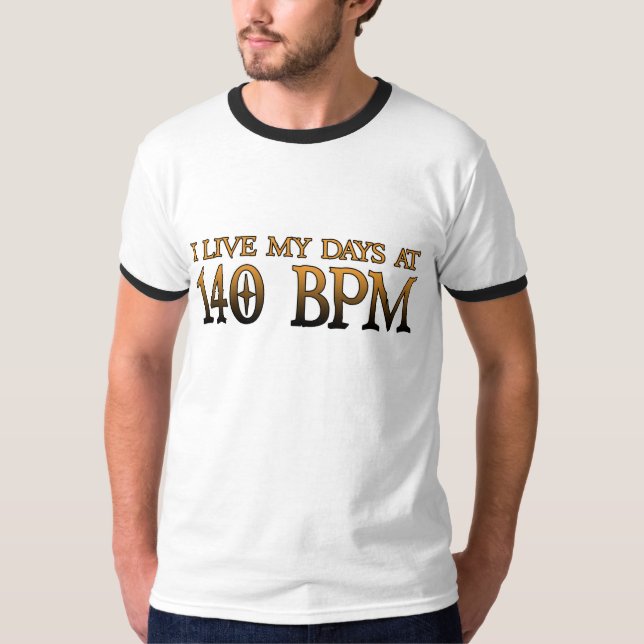 Camiseta 140 días DUBSTEP de BPM (Anverso)