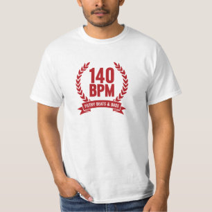 Camiseta 140 golpes asquerosos de BPM y rojo bajo de