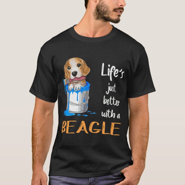 Camiseta 149 La Vida Mejor Con Un Beagle (Anverso)