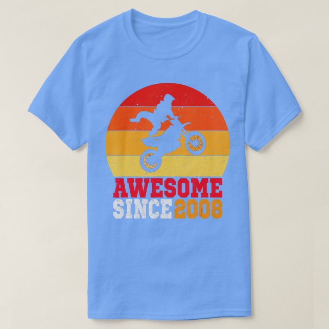 Camiseta 14.ª Bicicleta sucia de cumpleaños Retro de cosech (Diseño del anverso)