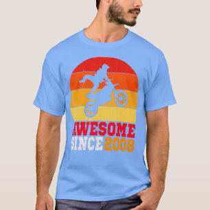 Camiseta 14.ª Bicicleta sucia de cumpleaños Retro de cosech