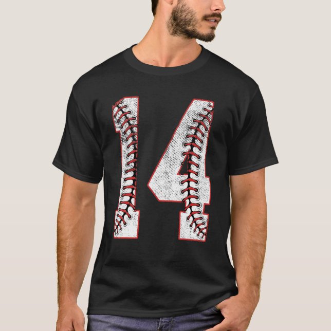 Camiseta 14.ª Fiesta de Cumpleaños Béisbol de 14 años (Anverso)