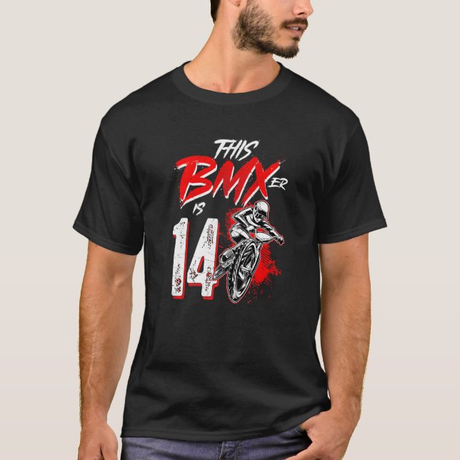 Camiseta 14.ª fiesta de cumpleaños BMX (Anverso)