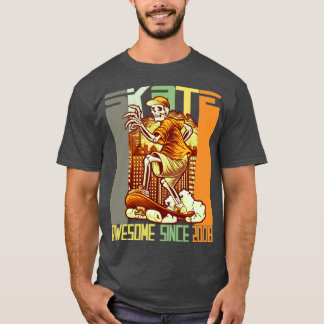 Camiseta 14.ª Patineta De Cumpleaños Amante Del Skater Sin