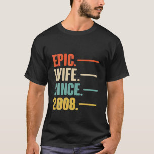 Camiseta 14.º Aniversario Del Boda Regalo Por Su Esposa Épi