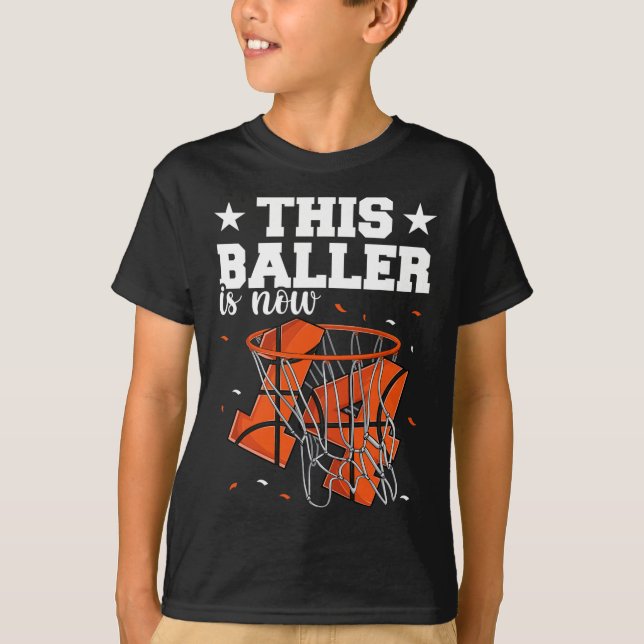 Camiseta 14.º cumpleaños de los niños de baloncesto (Anverso)