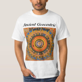 Camiseta $14,95 Mapa del mundo geocéntrico antiguo