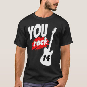 Camiseta 14 años 14 cumpleaños Guitarra You Rock Music Co
