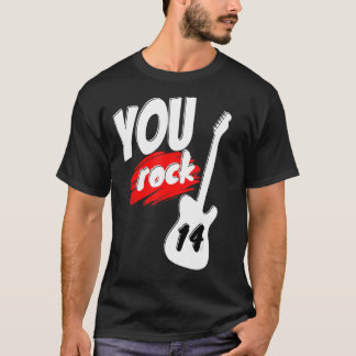 Camiseta 14 años 14 cumpleaños Guitarra You Rock Music Co