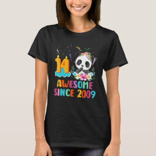 Camiseta 14 años alucinante desde 2009 14º cumpleaños Panda