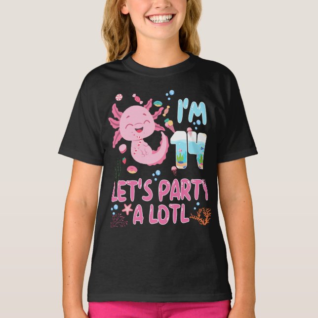 Camiseta 14 años Chica Axolotl Lover Gifts (Anverso)