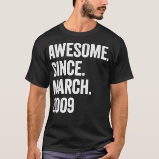 Camiseta 14 años de asombro desde marzo de 2009 14º cumplea