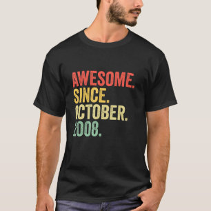 Camiseta 14 años de asombro desde octubre de 2008 14 años