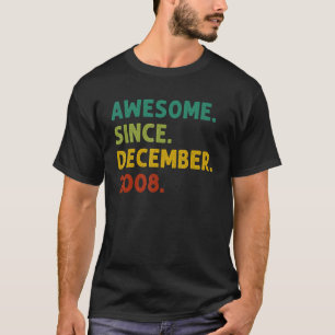 Camiseta 14 años de edad increíble desde diciembre de 2008