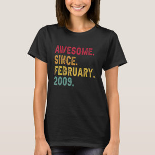 Camiseta 14 años de edad increíble desde febrero de 2009 14