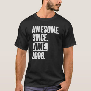 Camiseta 14 años de edad increíble desde junio de 2009