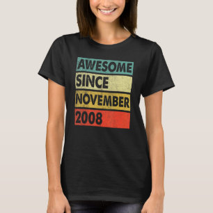 Camiseta 14 años de edad increíble desde noviembre de 2008 