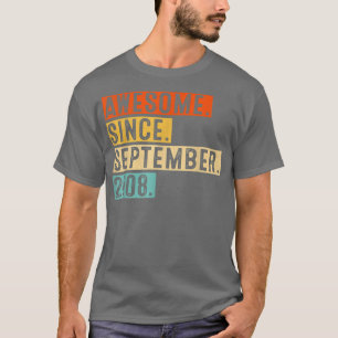 Camiseta 14 años de edad increíble desde septiembre de 2008
