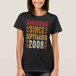 Camiseta 14 años de edad increíble desde septiembre de 2008