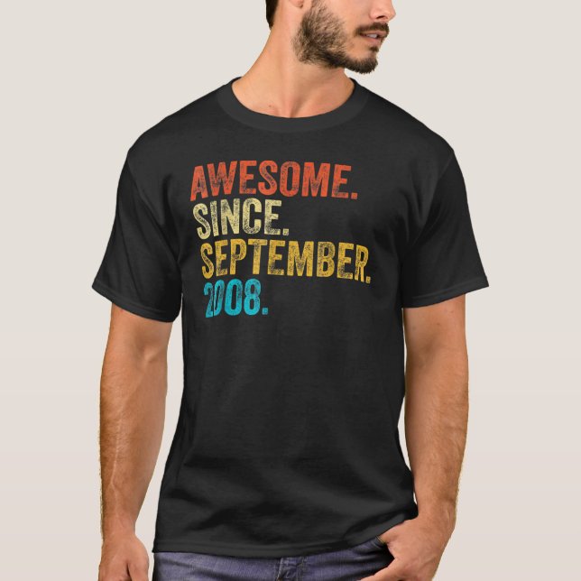 Camiseta 14 años de edad increíble desde septiembre de 2008 (Anverso)