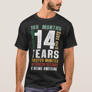 Camiseta 14 Años De Ser Increíble Un Regalo De Cumpleaños P