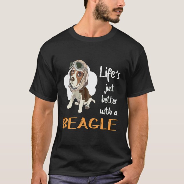 Camiseta 14 Una Vida Mejor Con Un Beagle (Anverso)