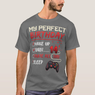 Camiseta 14 Year Old Gamer Gift Boy Teen 14th Perfect Birth