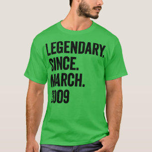 Camiseta 14 Years Legendary Since March 2009 14th Birthday