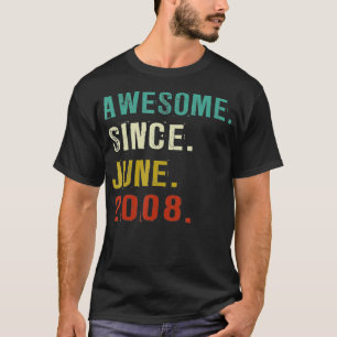 Camiseta 14 Years Old Awesome Since June 2008 14th Birthday