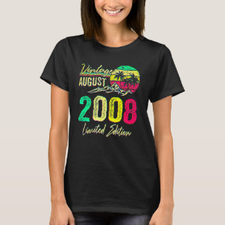 Camiseta 14 Yr Old Vintage August 2008 14th Birthday