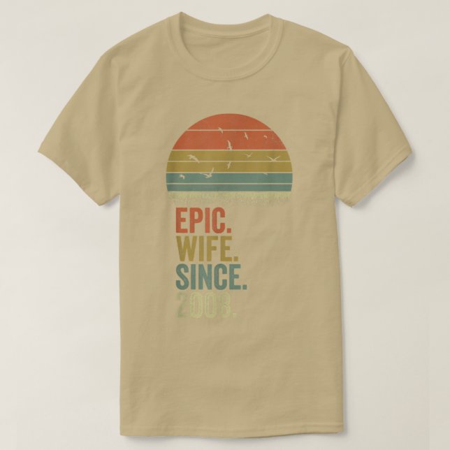 Camiseta 14th Wedding Anniversary Women s, Epic Wife Since  (Diseño del anverso)