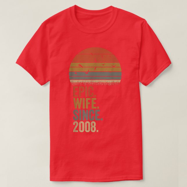 Camiseta 14th Wedding Anniversary Women s, Epic Wife Since  (Diseño del anverso)