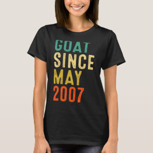 Camiseta 15º cumpleaños Cabra de 15 años desde mayo de 2007