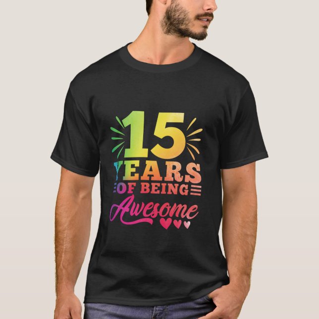 Camiseta 15º cumpleaños Tye 15 años 15 años chica año Bei (Anverso)
