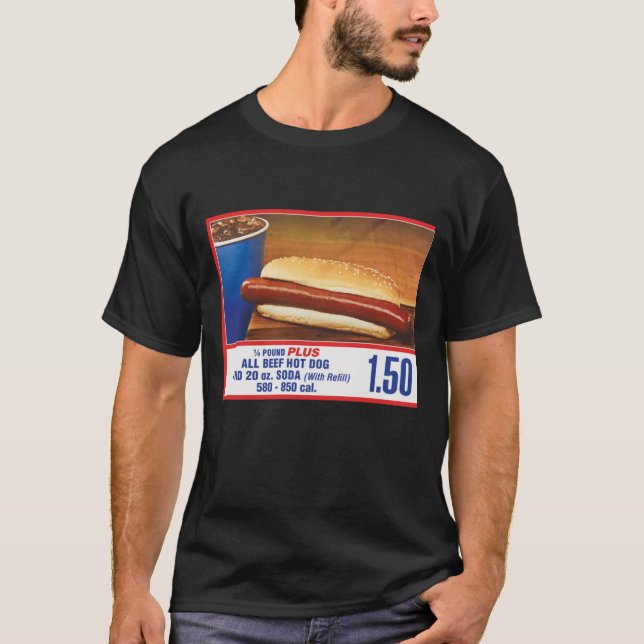 Camiseta 150 FOODCOURT HOT DOG SHIRT vintage (Anverso)