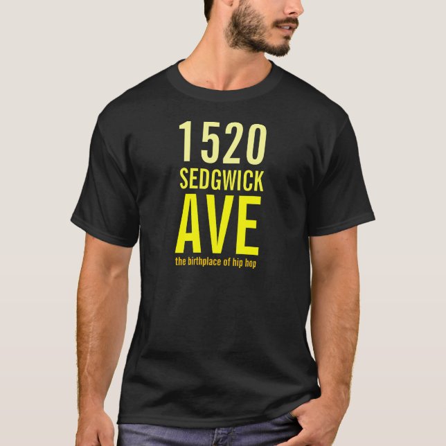 Camiseta 1520 avenida de Sedgwick - el lugar de nacimiento (Anverso)