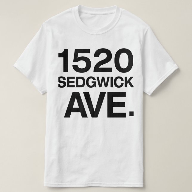 CAMISETA 1520 SEDGWICK AVE. (Diseño del anverso)