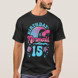 Camiseta 15.ª sirena de cumpleaños 15 años Fiesta temática