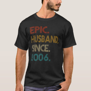 Camiseta 15.º Esposo Del Aniversario Del Boda Desde 2006