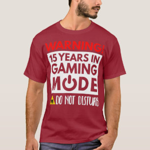 Camiseta 15.º modo de juego de azar no molestar