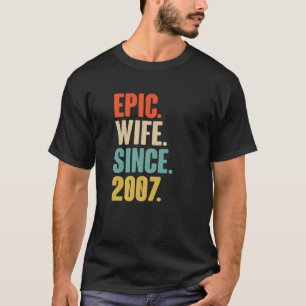 Camiseta 15.º Regalo De Aniversario De La Boda - Esposa Epi
