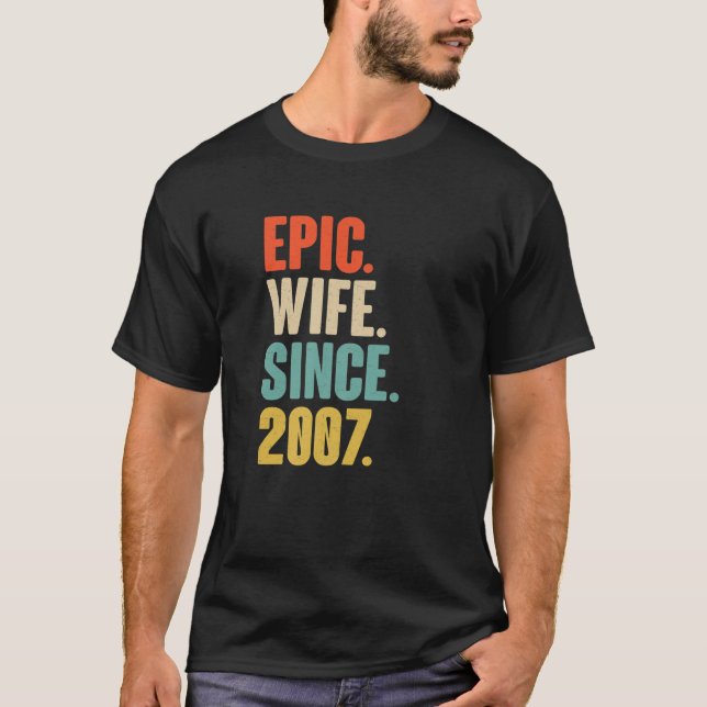 Camiseta 15.º Regalo De Aniversario De La Boda - Esposa Epi (Anverso)