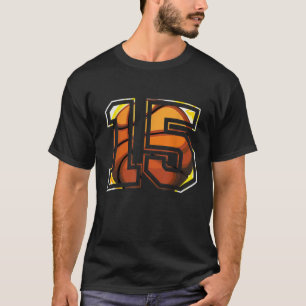 Camiseta 15.º regalo de cumpleaños para el jugador número 1