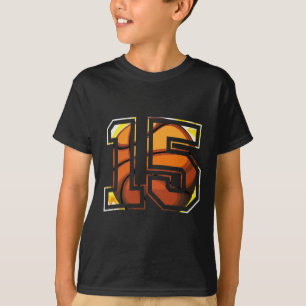 Camiseta 15.º regalo de cumpleaños para el jugador número 1
