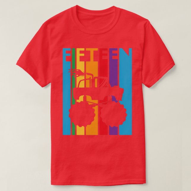 Camiseta 15.º Regalo de cumpleaños Quinto Camión Monstruo R (Diseño del anverso)
