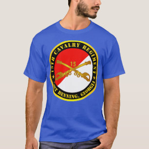 Camiseta 15.º Regimiento de Cavalry Ft Benning GA con Rama 