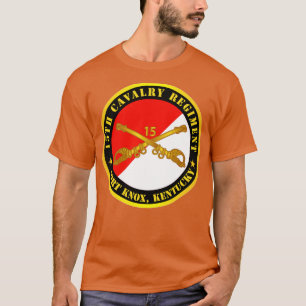 Camiseta 15.º Regimiento de Cavalry Ft Knox KY con Rama Cav