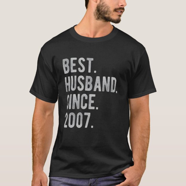Camiseta 15° Aniversario Boda De Su Mejor Esposo Sin (Anverso)