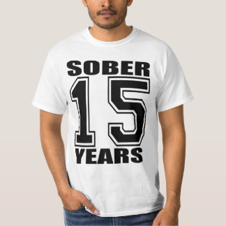 Camiseta 15 años calman negro en blanco
